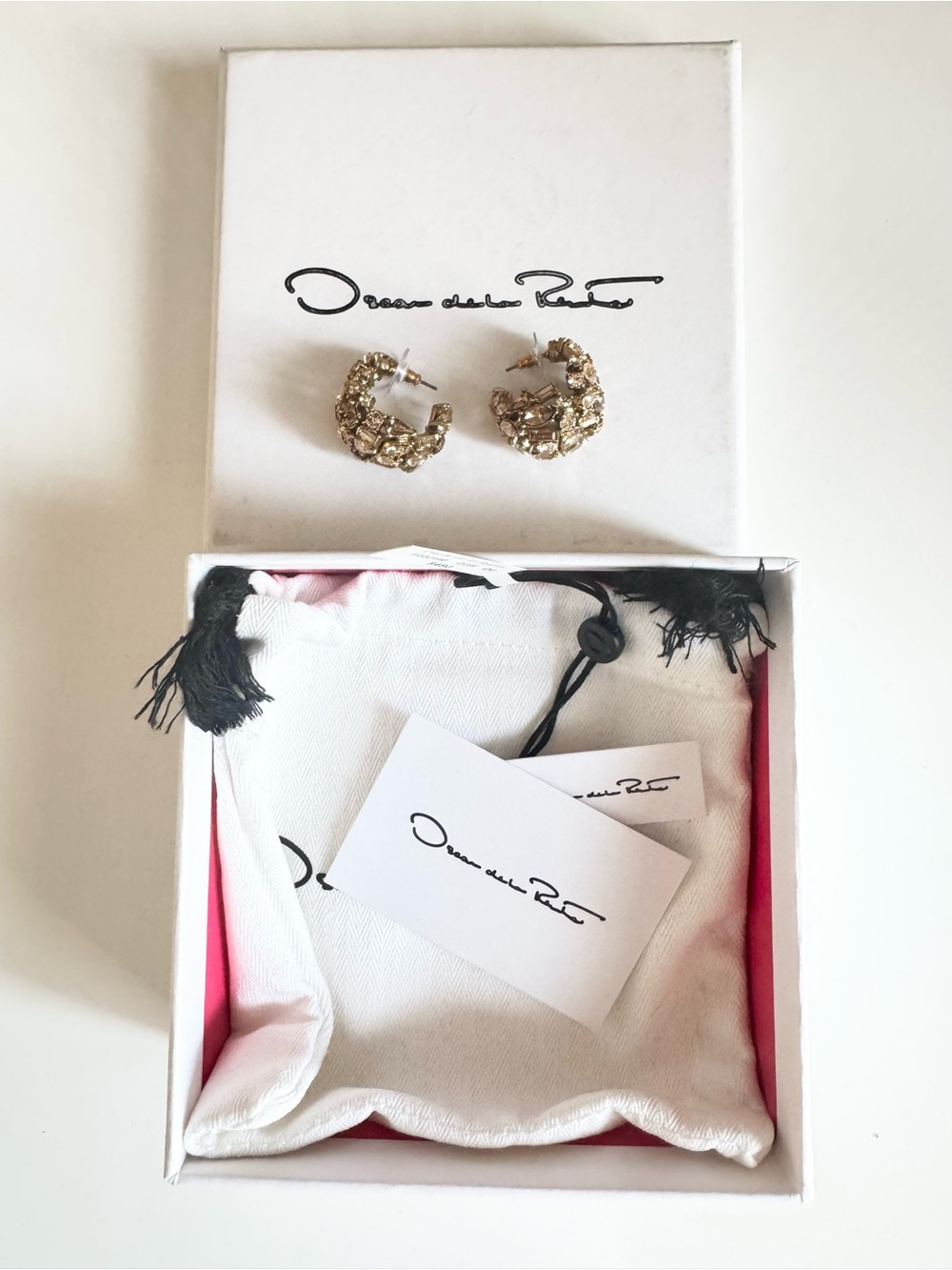 Oscar De La Renta Crystal Domed Earrings - Picture 10 of 10